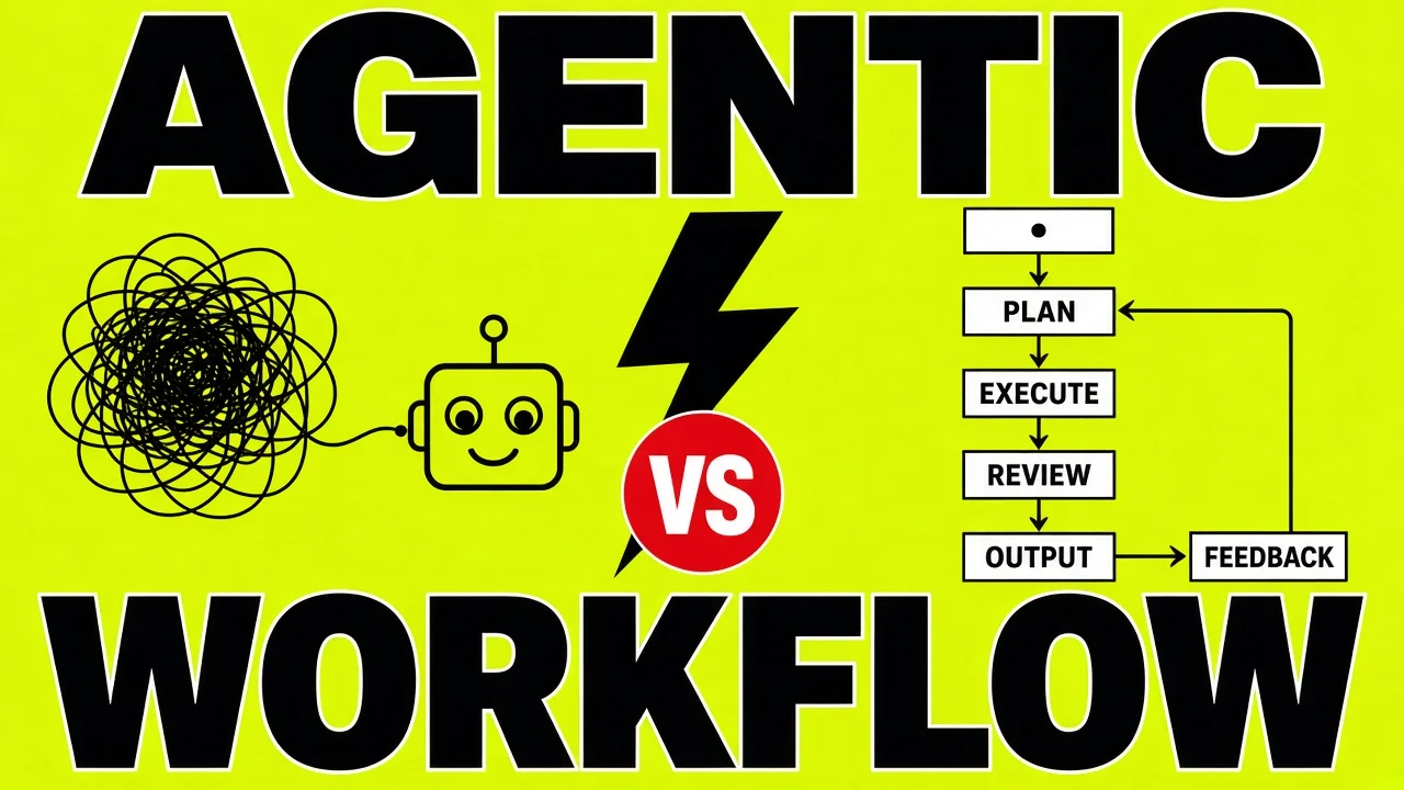 Agentic vs workflow comparison thumbnail