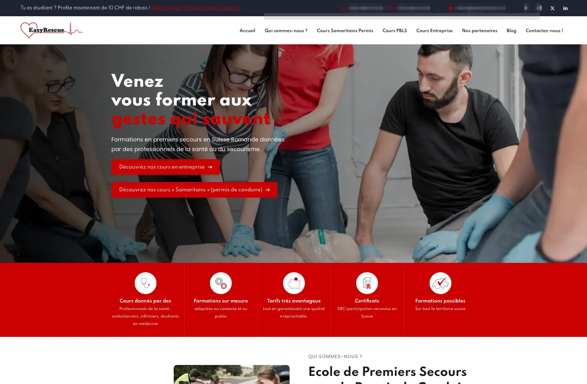 Easy Rescue first-aid training platform
