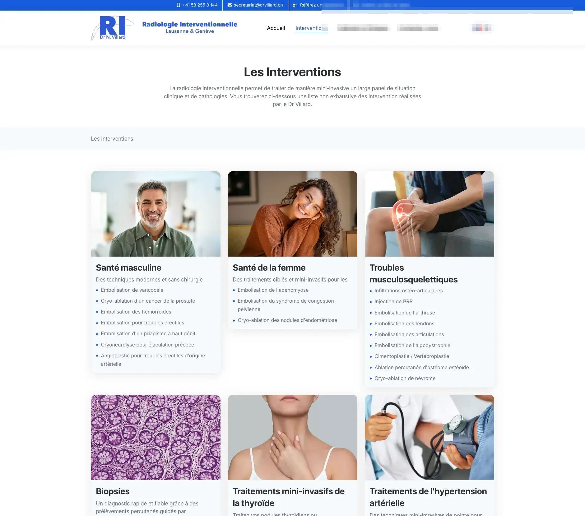 Interventions listing — treatment education categories